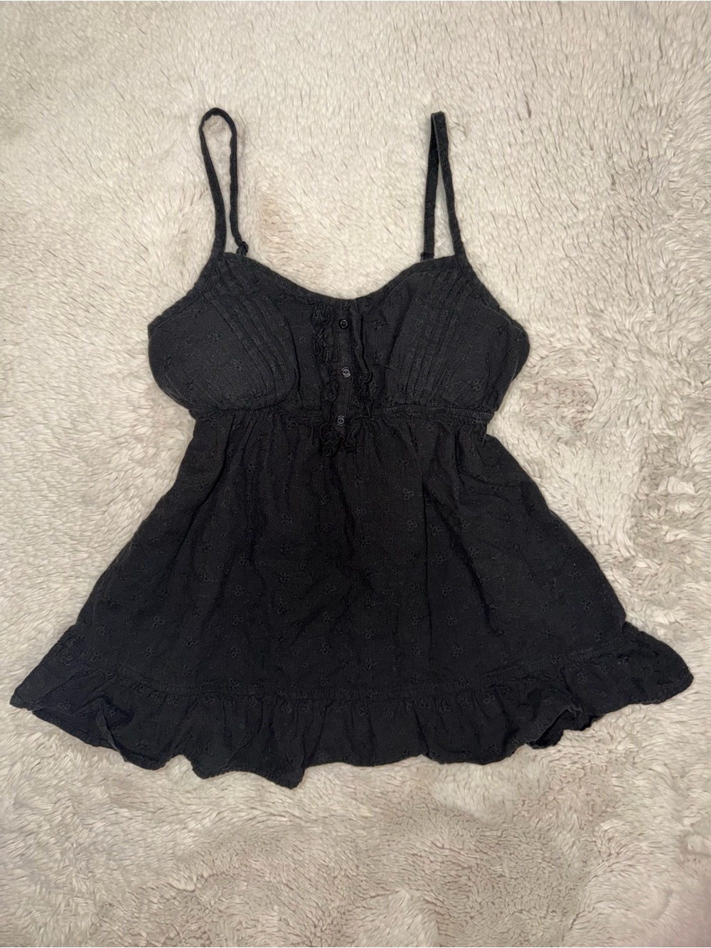 Y2K L.e.i eyelet babydoll tank top